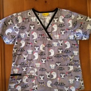 Wonderwink Scrub Top size medium